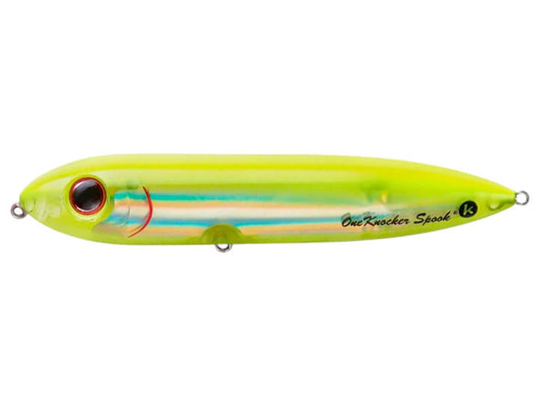 Heddon One Knocker Spook Chartreuse Silver Insert