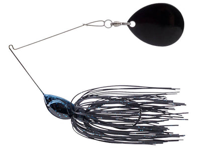 Picasso Lures Night Thumper Single Colorado Spinnerbait Black Blue Shower