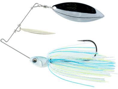 Chartreuse/White Spinnerbait - Diamond Deep Cup Gold Colorado