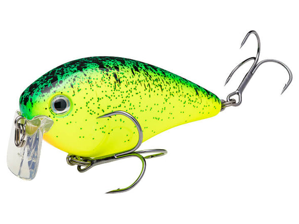 Strike King KVD 2.5 Wake Bait Chartreuse Blue Black Splatterback